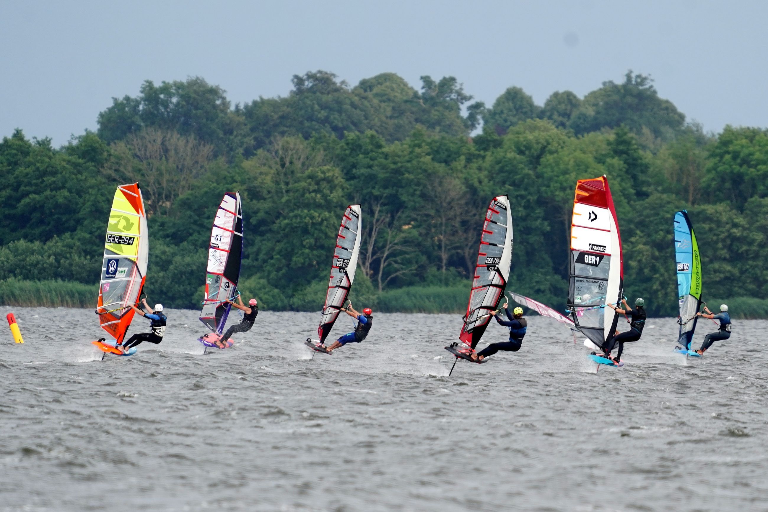 Foiler beim Training am Wittensee