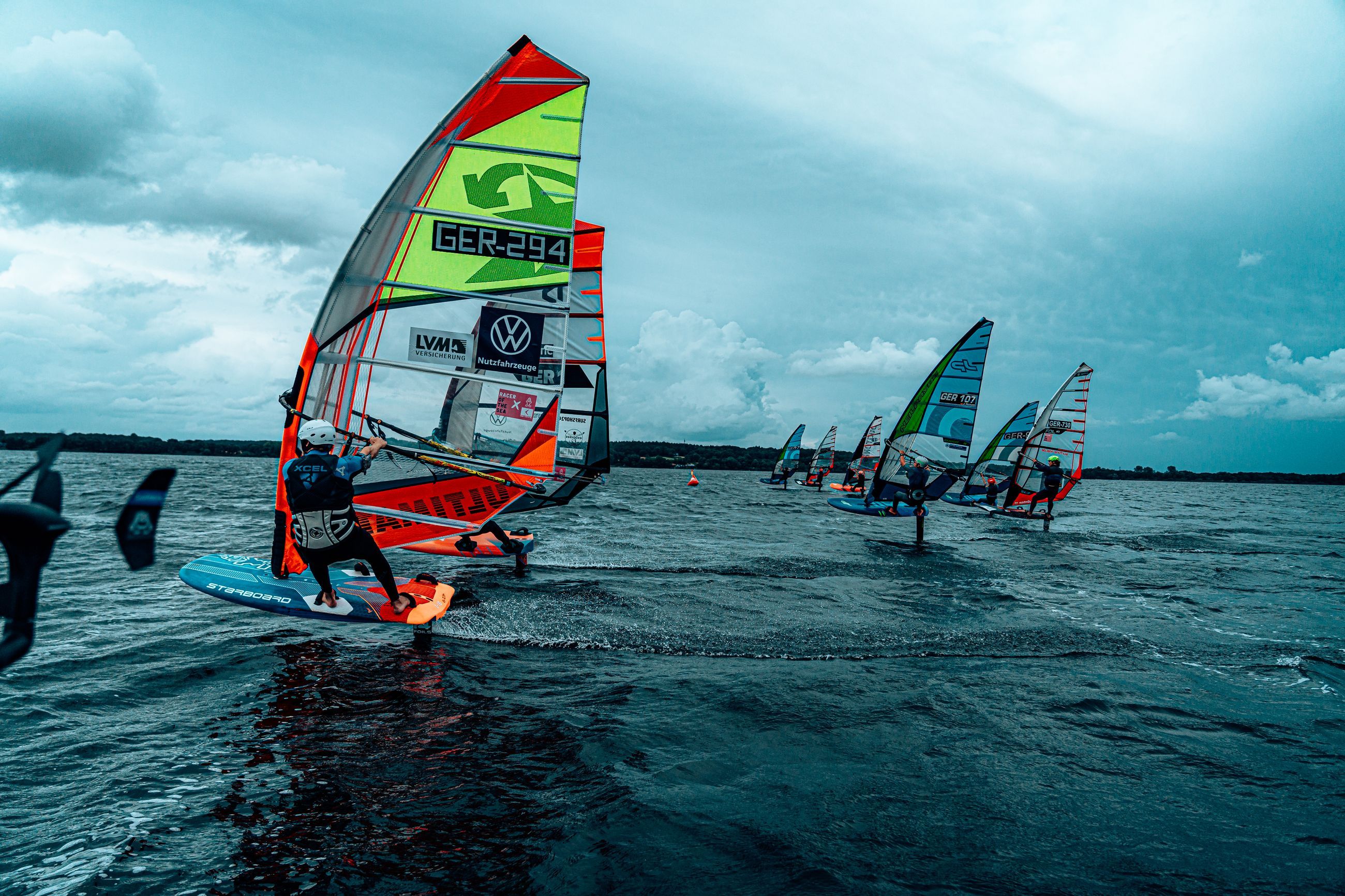 Foiler auf dem Wittensee beim Training