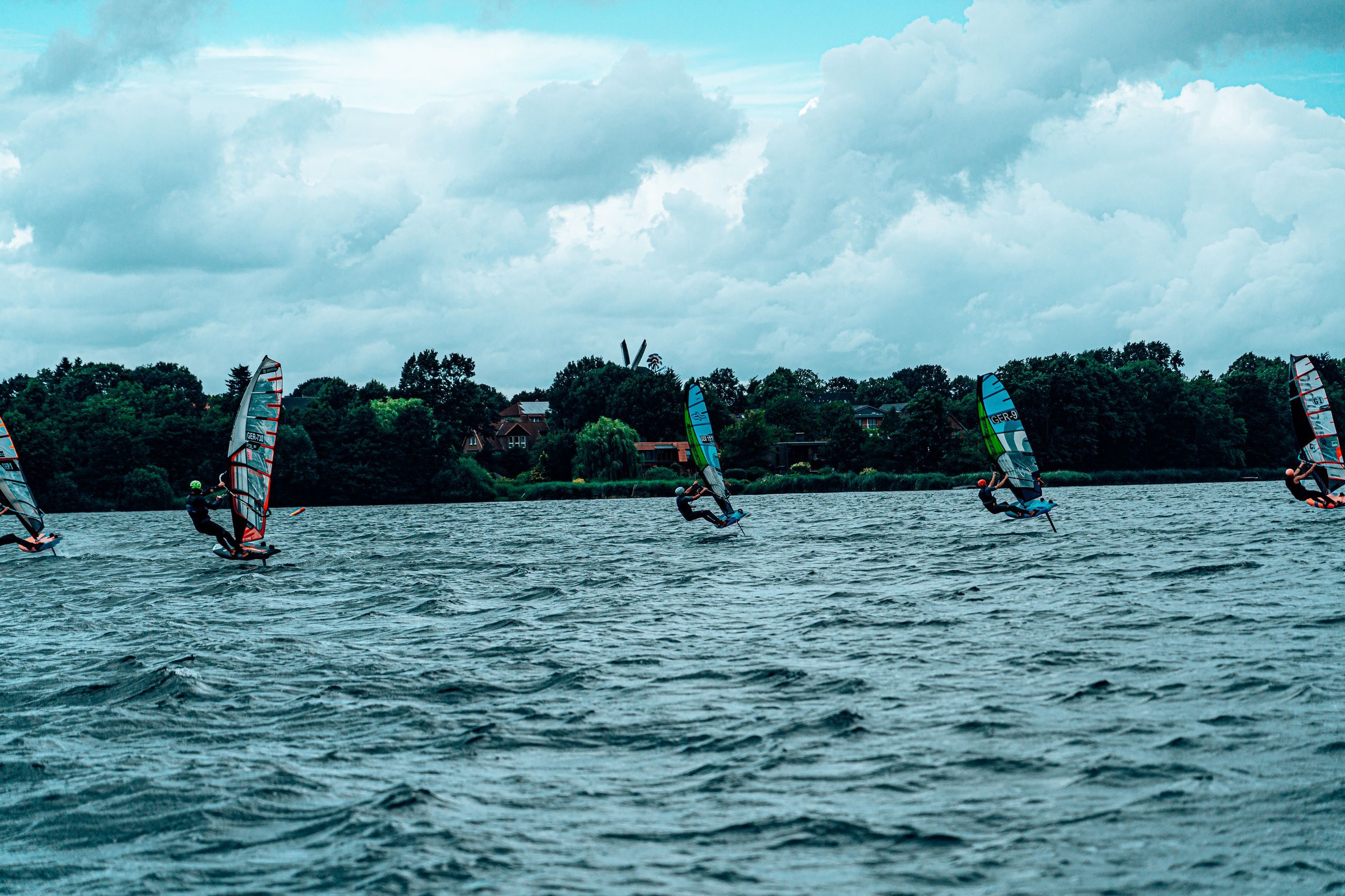 Foiler beim Training am Wittensee